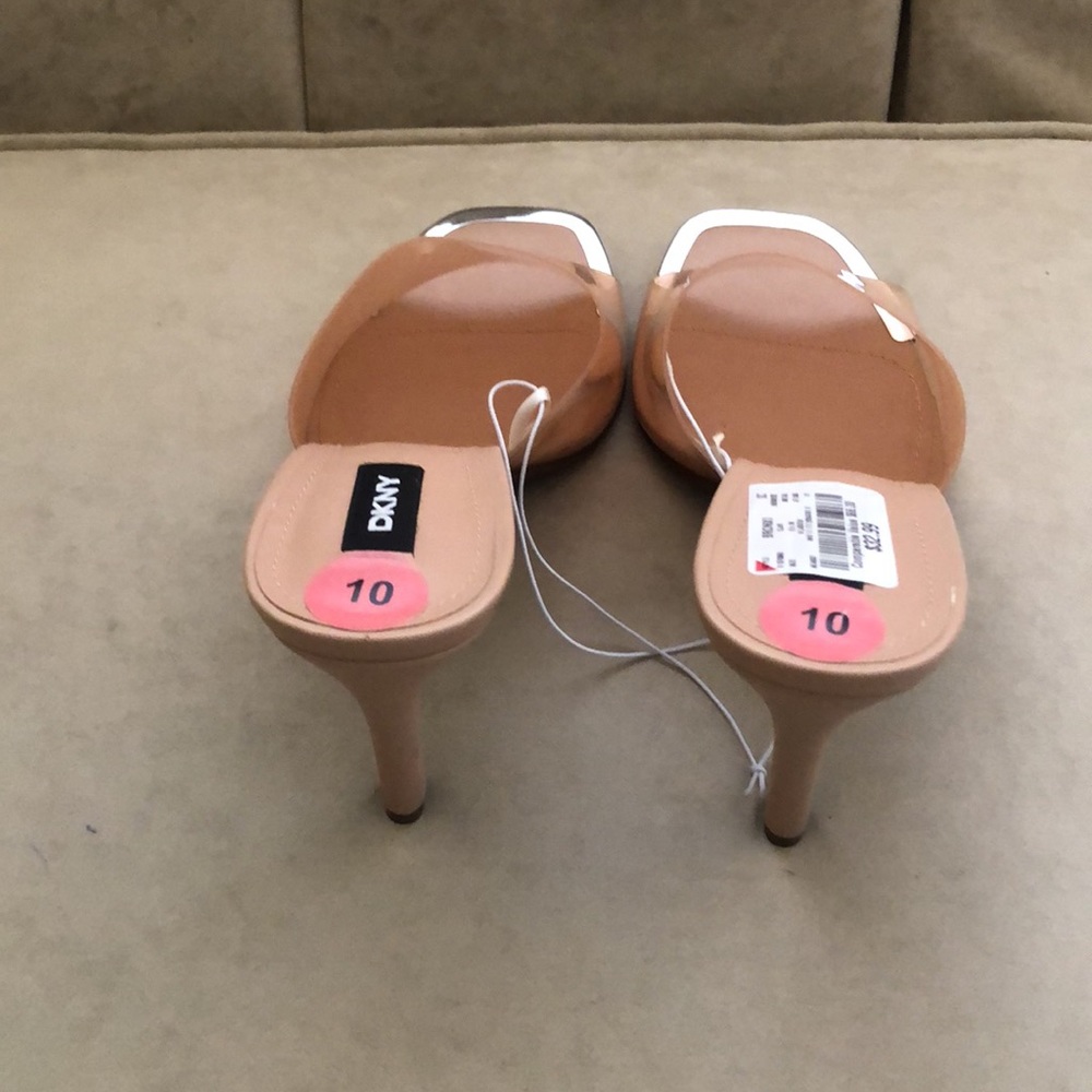 DKNY Bronx Clay Size 10 Mule Slides Heels 4” - Picture 4 of 7